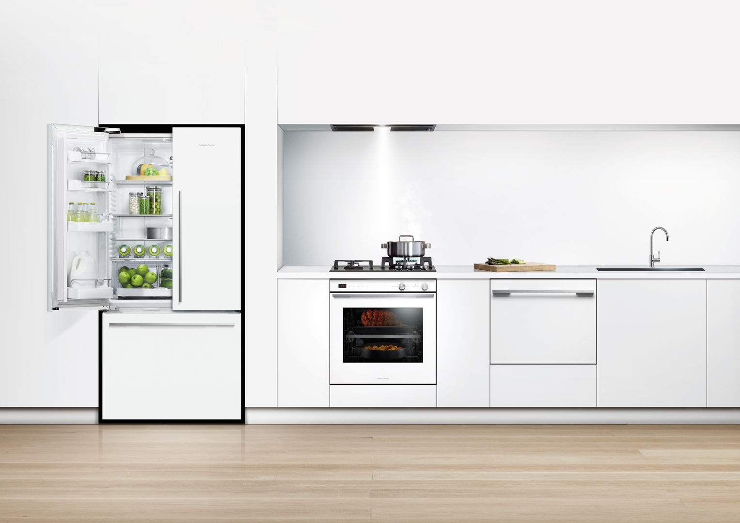 New Flat white range of fridge freezers Fisher Paykel Appliances Ltd Classic style kitchen Accessories & textiles