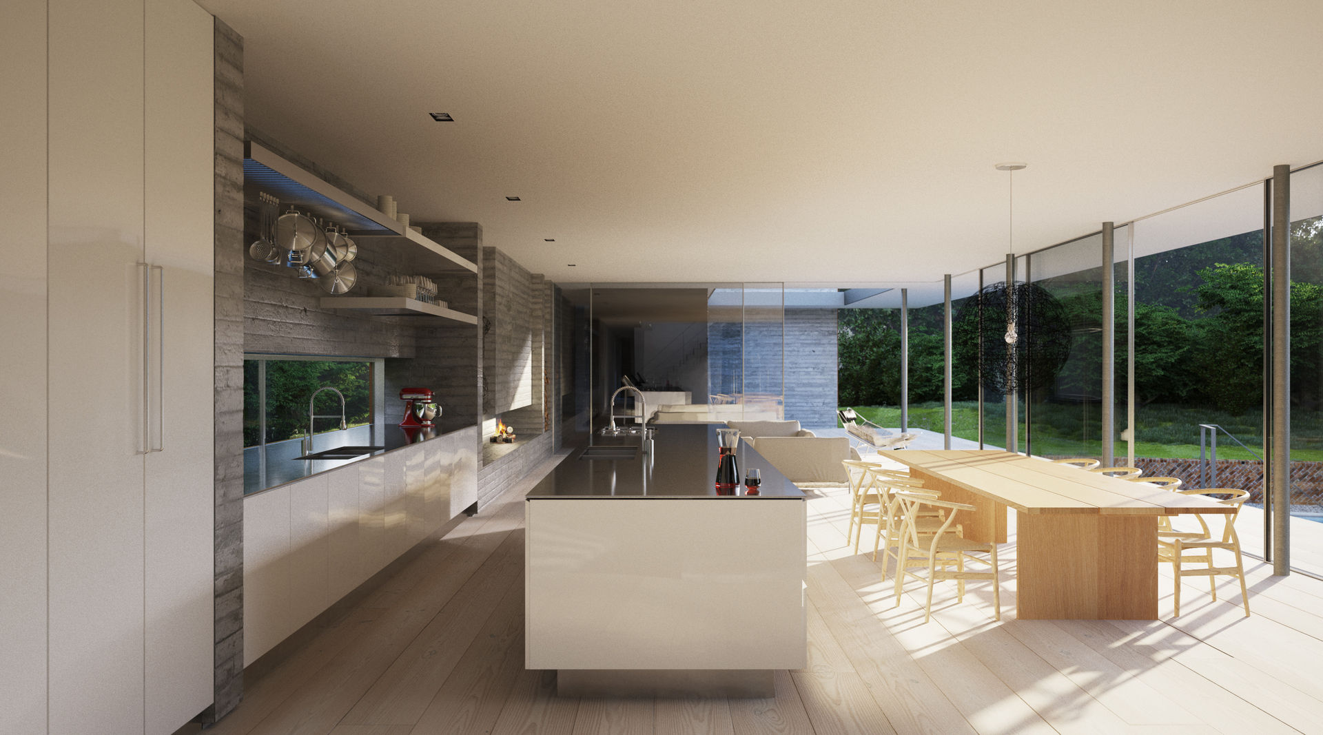 Private House, Suffolk, Strom Architects Strom Architects Minimalist kitchen