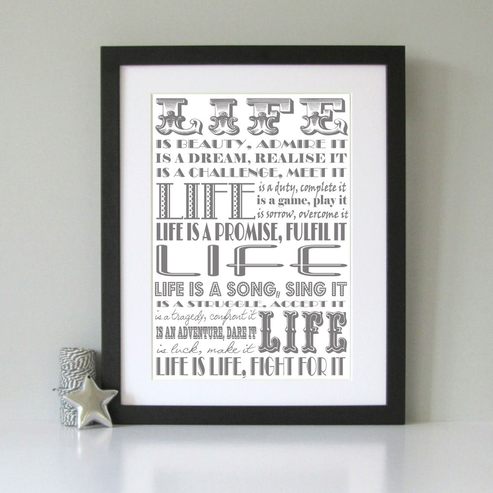 Inspirational Life is... art print Always Sparkle Otros espacios Cuadros e ilustraciones