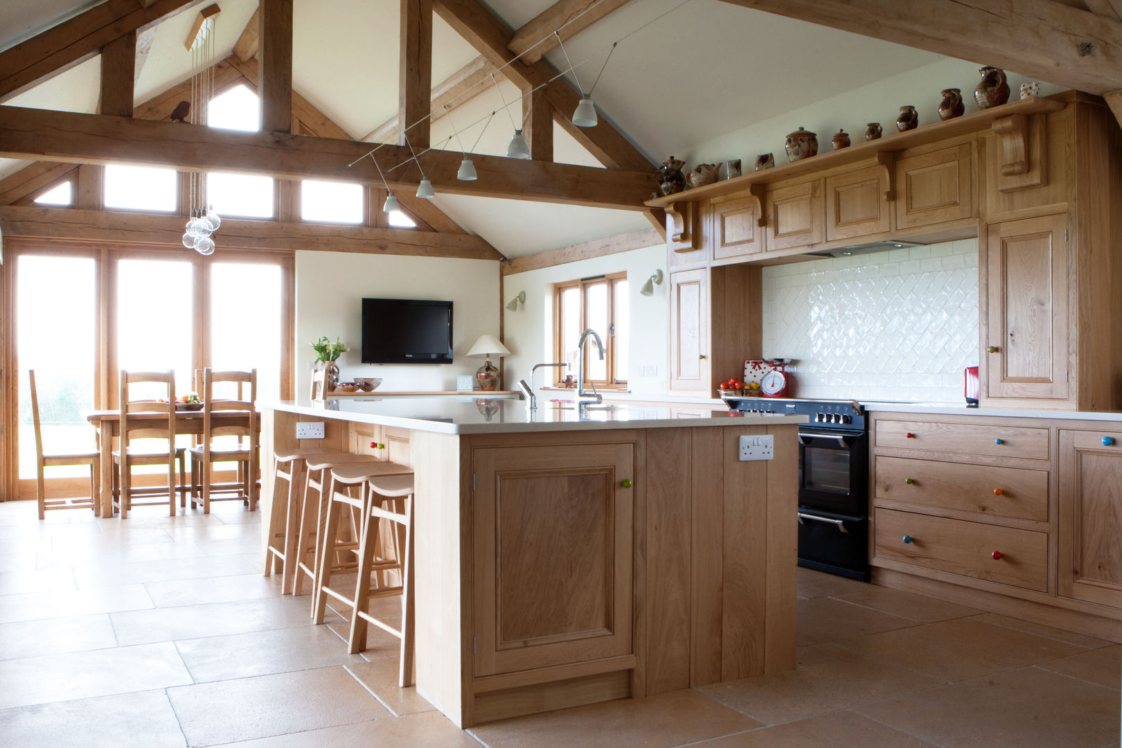 Fitted Oak Kitchen, David Holliday Kitchens David Holliday Kitchens Klasyczna kuchnia