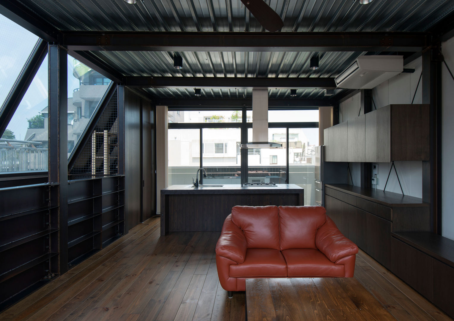 A-sign Building, 井上洋介建築研究所 井上洋介建築研究所 Modern living room