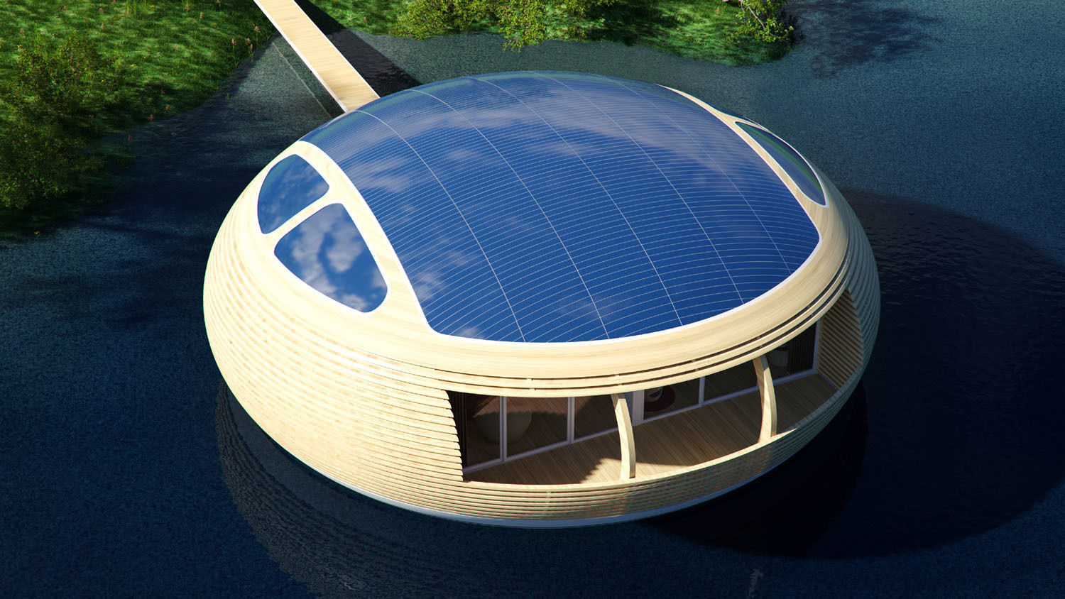 WaterNest Village by Giancarlo Zema for EcoFloLife Giancarlo Zema Design Group Casa di legno