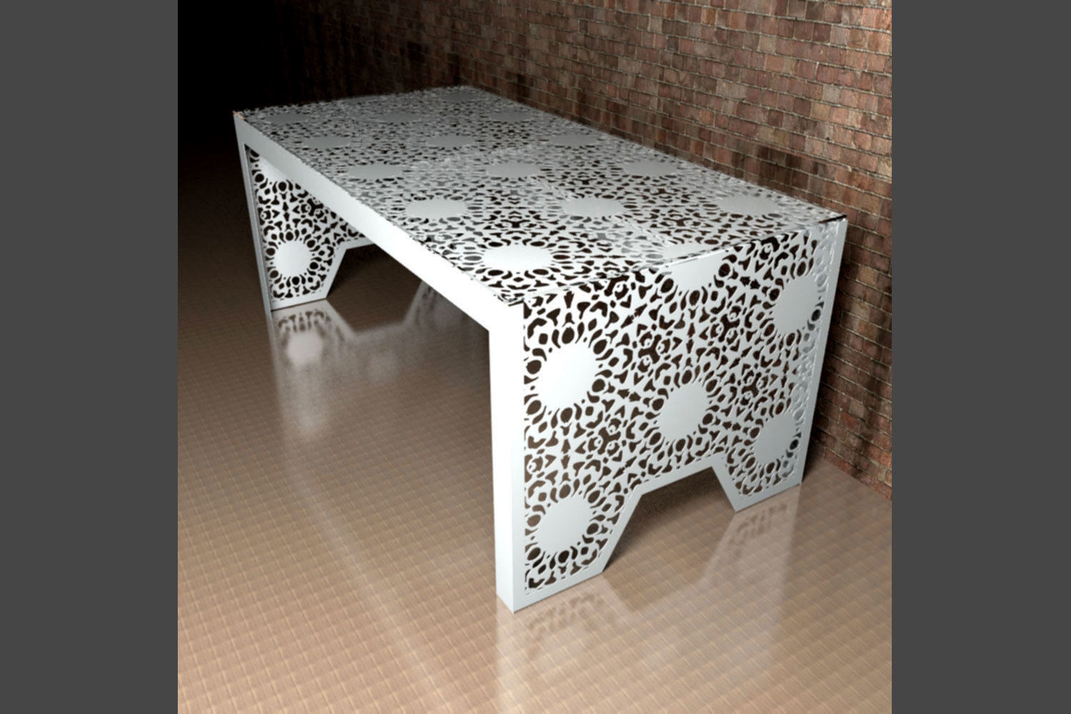 Modern dining tables in Nottingham Lace Laser cut Furniture & Screens Sala da pranzo moderna Tavoli