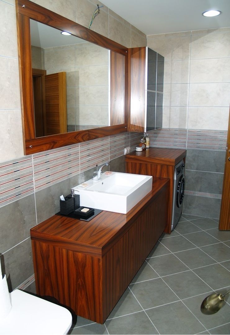 PELESENG BANYO DOLABI, ZAFER MİMARLIK ve MOBİLYA SAN. ZAFER MİMARLIK ve MOBİLYA SAN. Modern bathroom Decoration