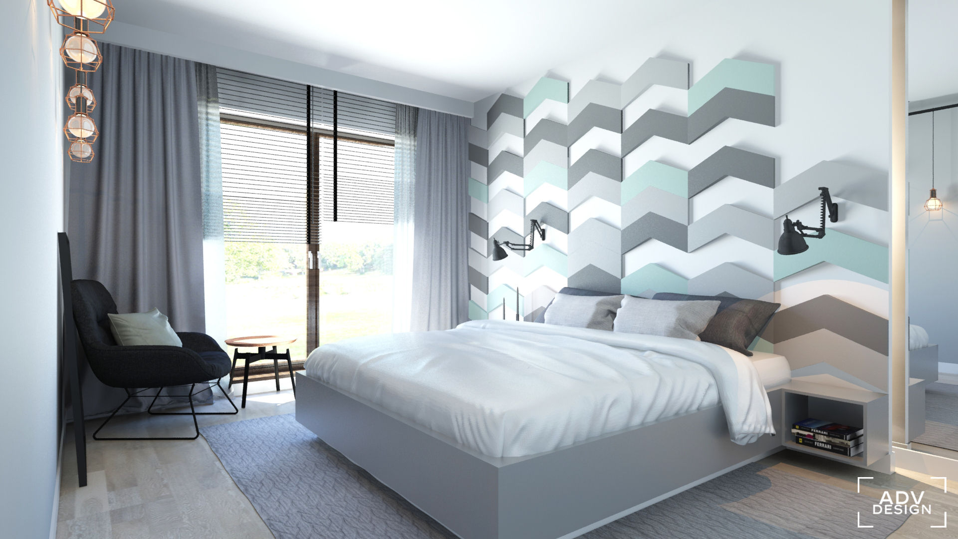 63m2, ADV Design ADV Design Minimalist bedroom