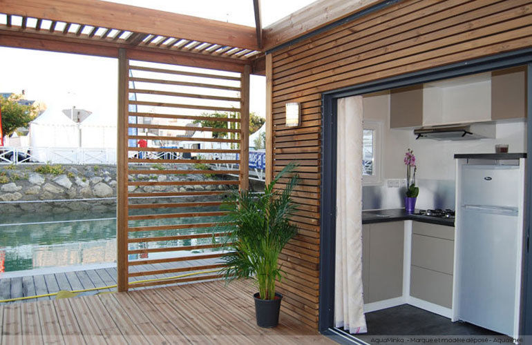 Aquashell Floating Habitats T/A AQUASHELL Balcon, Veranda & Terrasse minimalistes