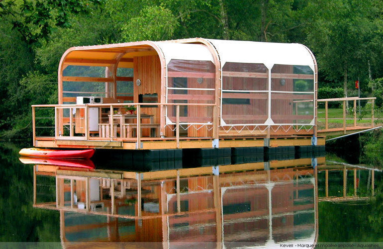 Kevell ...The Ecological Home Floating Habitats T/A AQUASHELL Maisons minimalistes