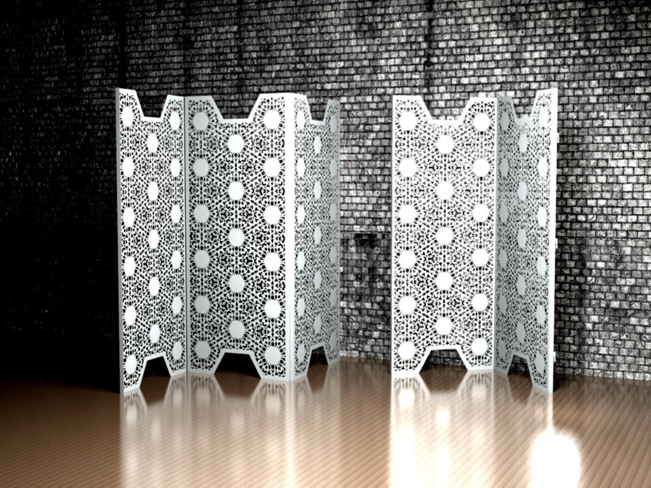White Lace room partitions and dividers Laser cut Furniture & Screens غرفة نوم Accessories & decoration