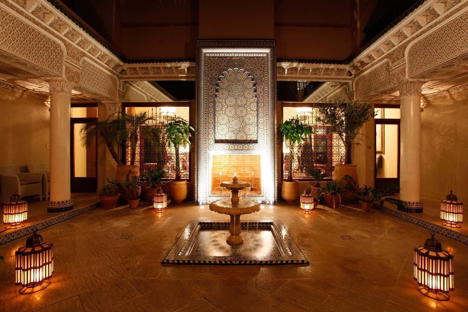 Private Villa, Morocco, Moroccan Bazaar Moroccan Bazaar 地中海スタイル 壁&床 壁＆床カバー