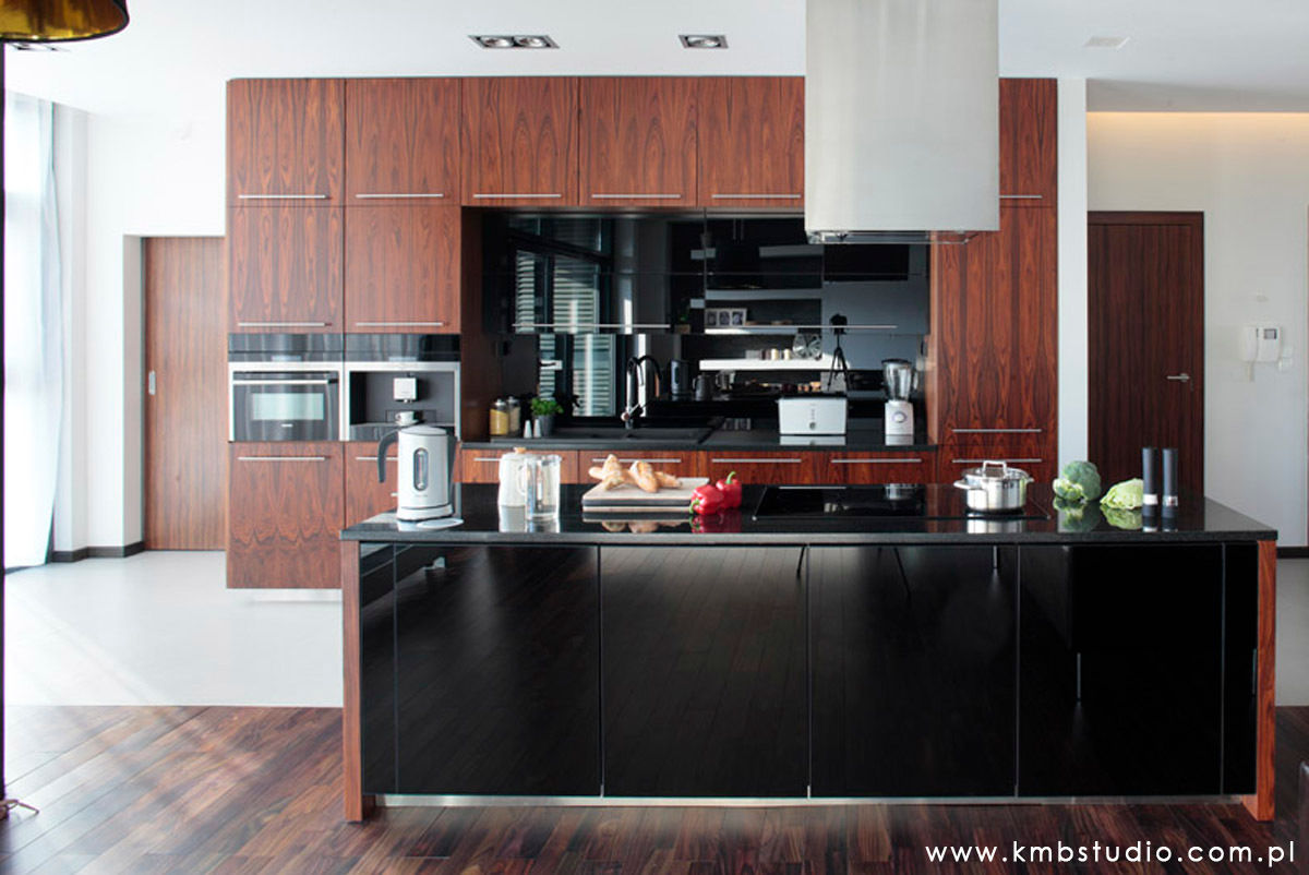 mieszkanie Wilanów, kmb studio kmb studio Dapur Modern