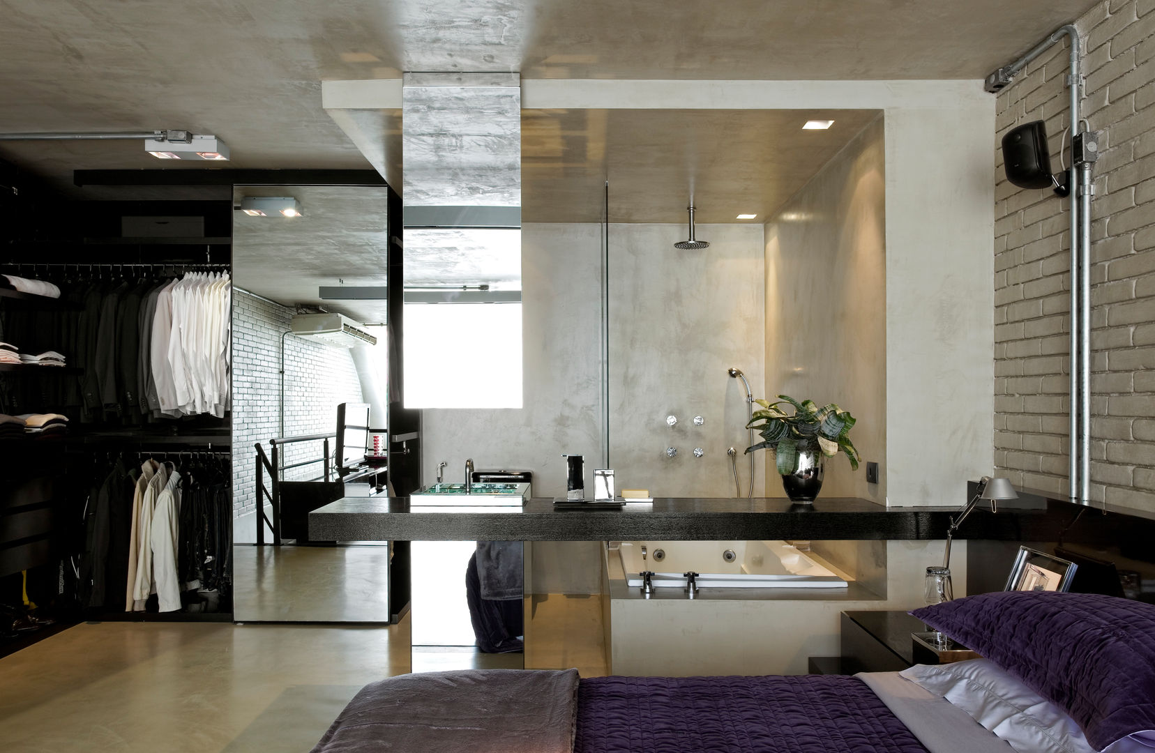 Loft Industrial, DIEGO REVOLLO ARQUITETURA S/S LTDA. DIEGO REVOLLO ARQUITETURA S/S LTDA. Bagno in stile industriale