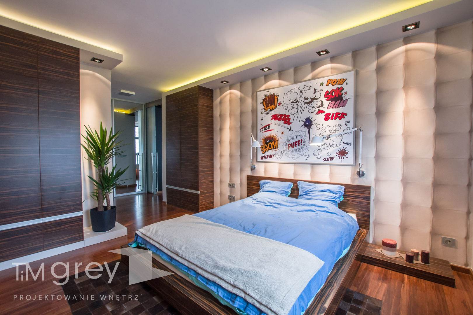 Modern Flat 69m2, TiM Grey Interior Design TiM Grey Interior Design Modern style bedroom