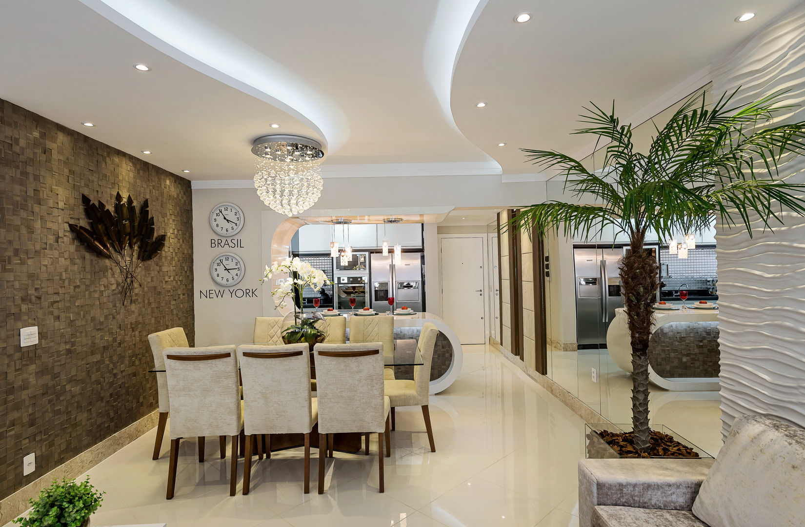 Apartamento Indaiatuba, Designer de Interiores e Paisagista Iara Kílaris Designer de Interiores e Paisagista Iara Kílaris Comedores de estilo moderno