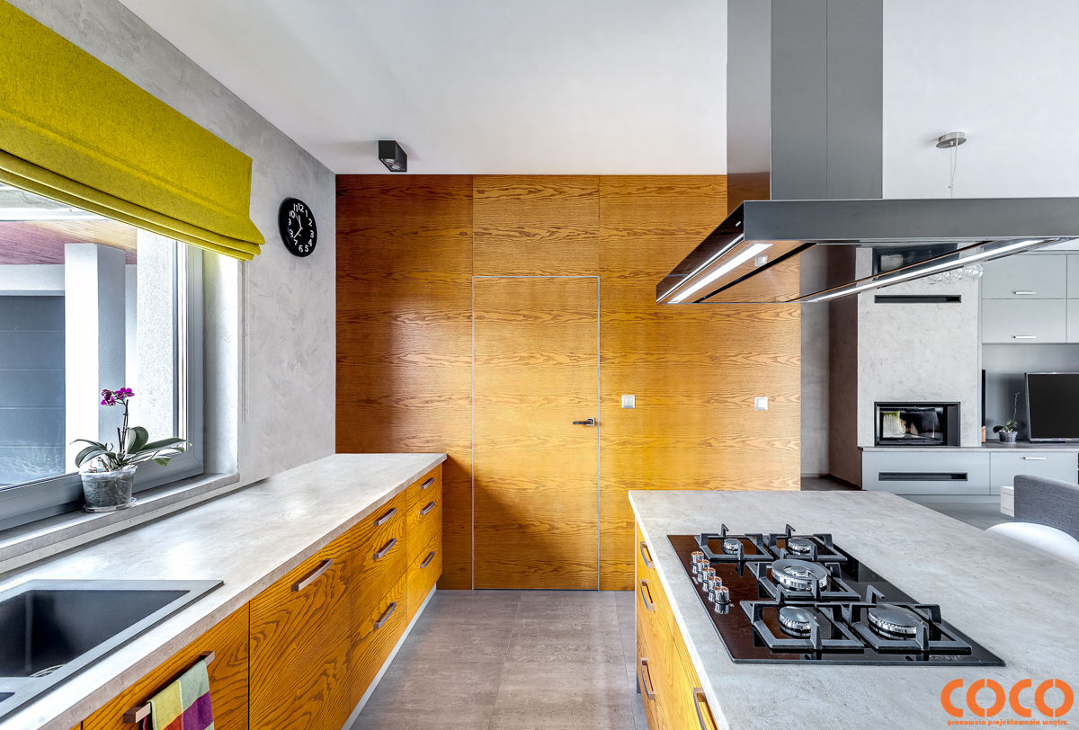 Dom w szarościach, COCO Pracownia projektowania wnętrz COCO Pracownia projektowania wnętrz Minimalist kitchen