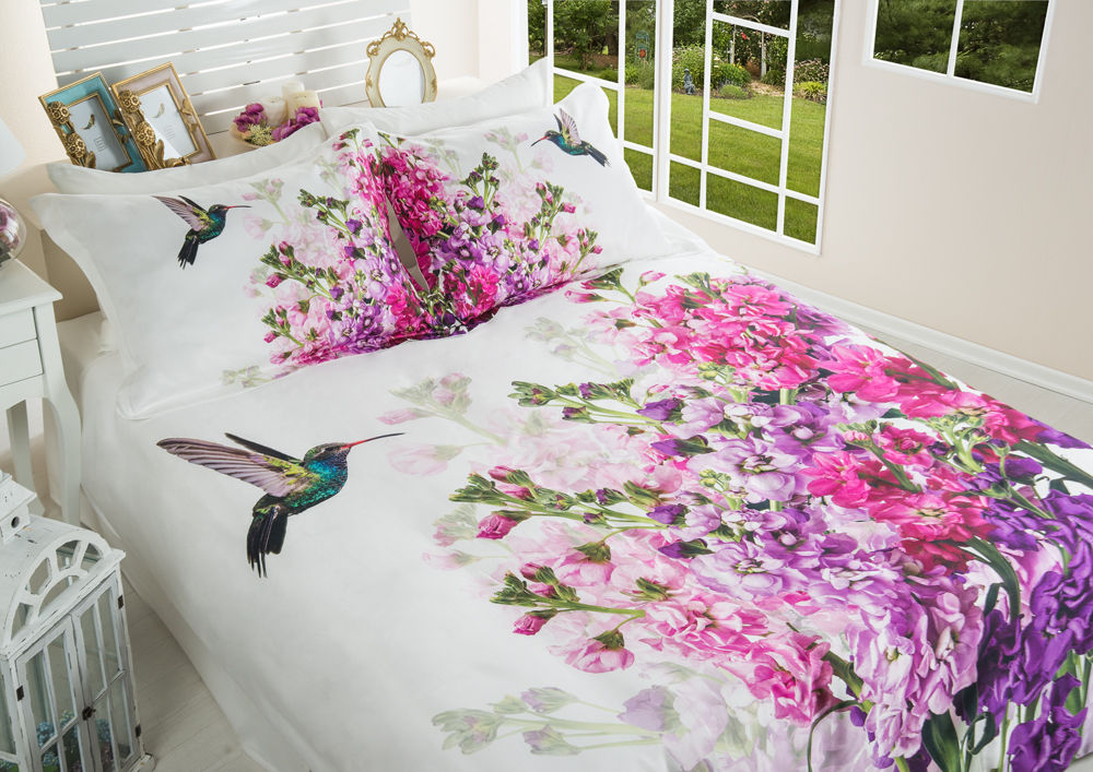 Shabby Nevresim Takimi, Home Sweet Home Home Sweet Home Cuartos de estilo tropical Textiles