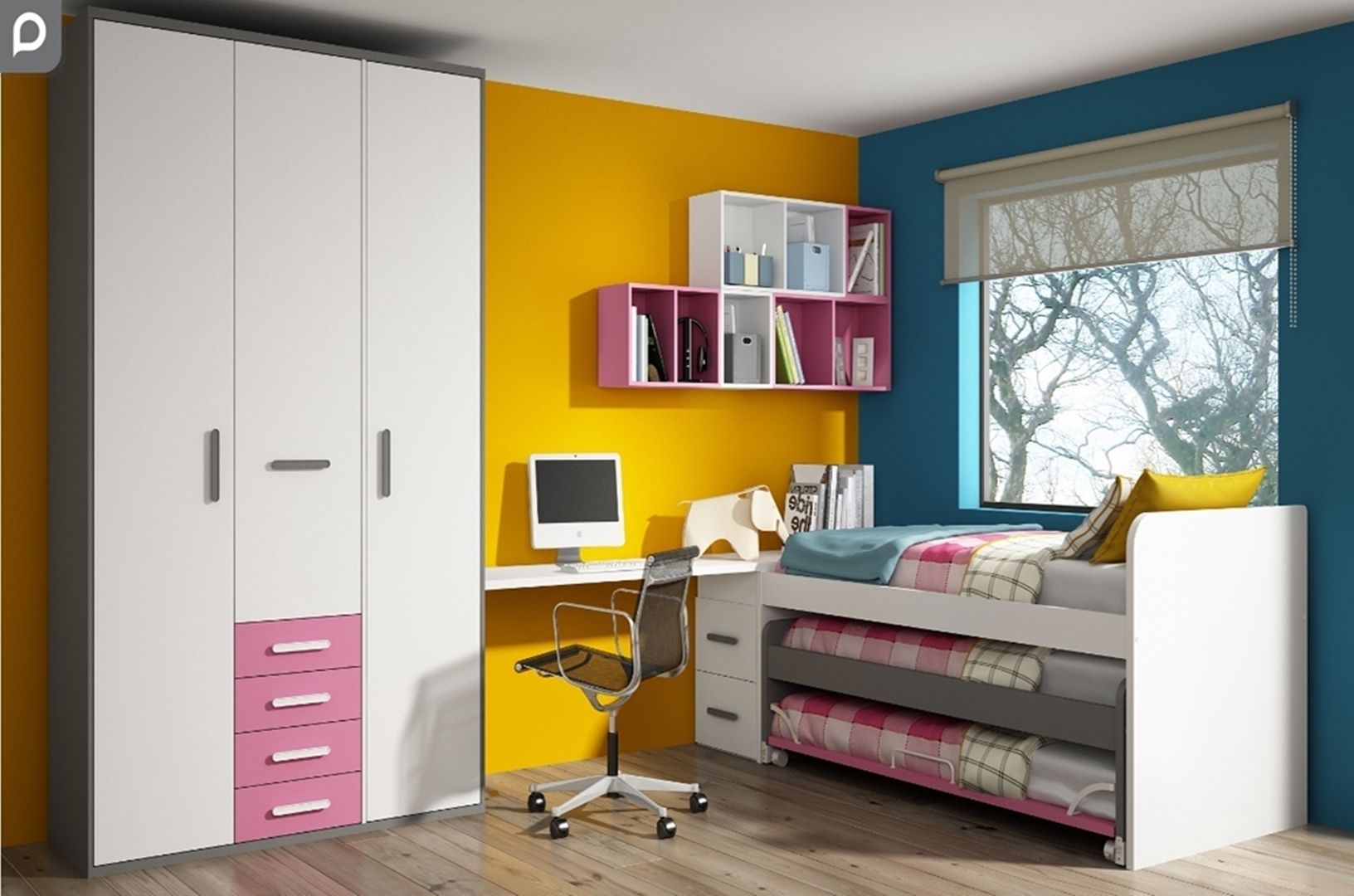 Dormitorios juveniles con camas compactas, Mobihogar-2000 Mobihogar-2000 Modern Yatak Odası Yataklar & Yatak Başları