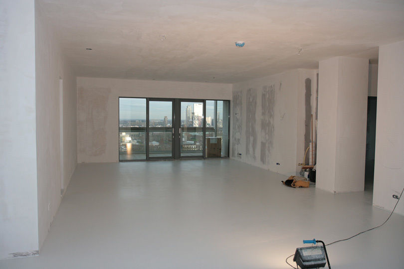 Latex spuitwerk penthouse woning te Rotterdam, WandenPlafondSpuiten.nl | latex spuiten | spack spuiten | stucwerk WandenPlafondSpuiten.nl | latex spuiten | spack spuiten | stucwerk