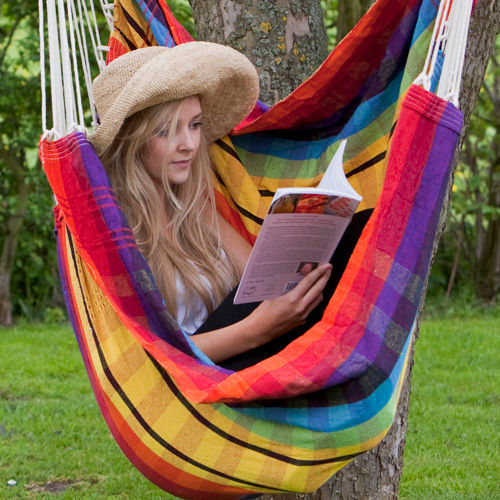 Rainbow Hammock Chair Hen and Hammock สวน ของแต่งสวนและอุปกรณ์จิปาถะ