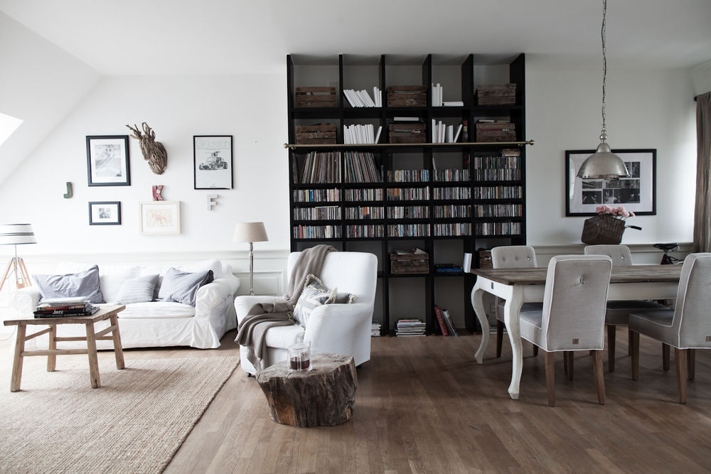 Apartament na Kabatach, Studio Inaczej Studio Inaczej Scandinavian style living room