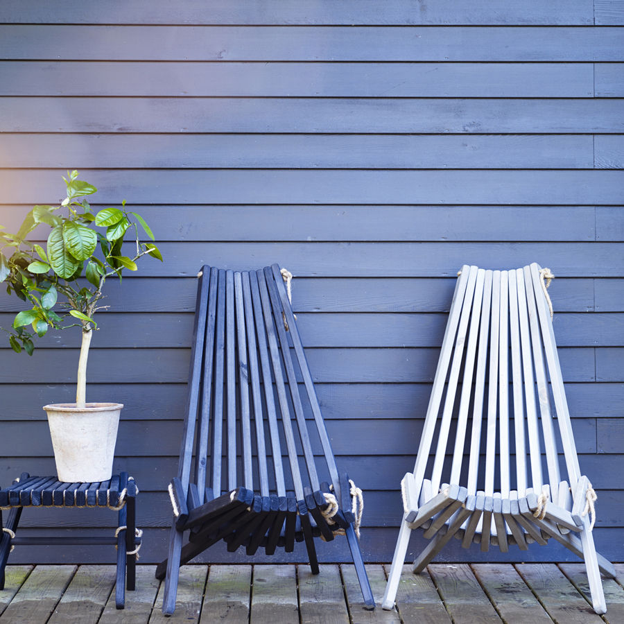 Harmen Outdoor Chair & Footstool: Made purely from wood and rope, Rowen & Wren Rowen & Wren Сад Меблі