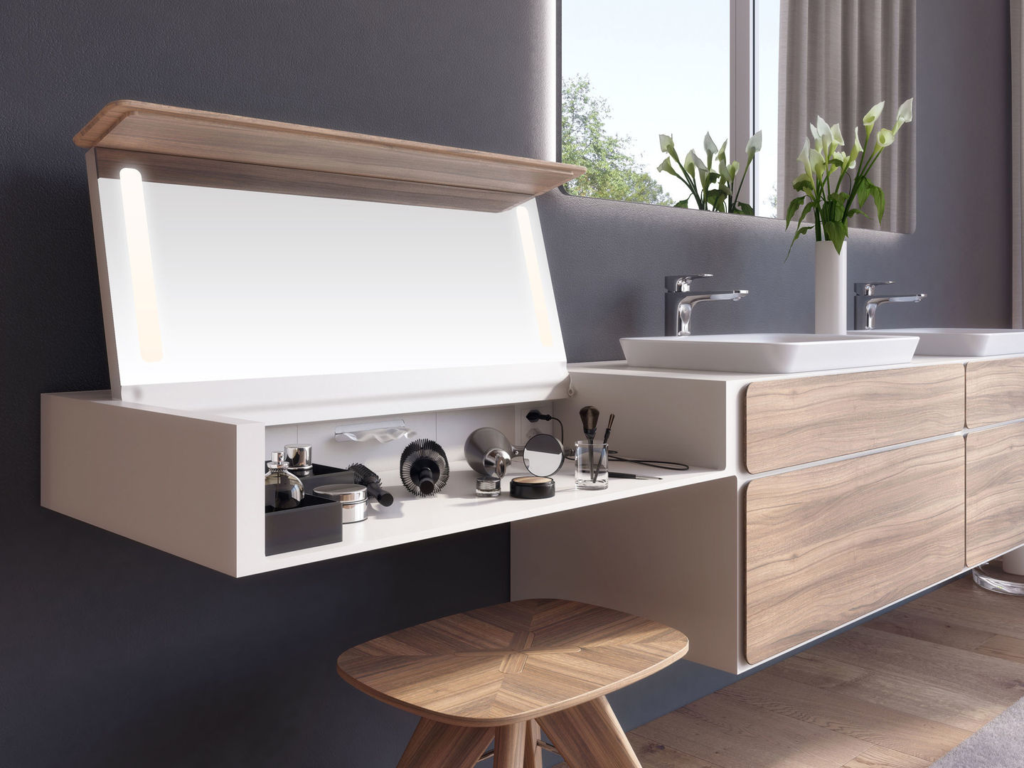 talsee mood mit beauty desk StauffacherBenz Moderne Badezimmer Aufbewahrungen