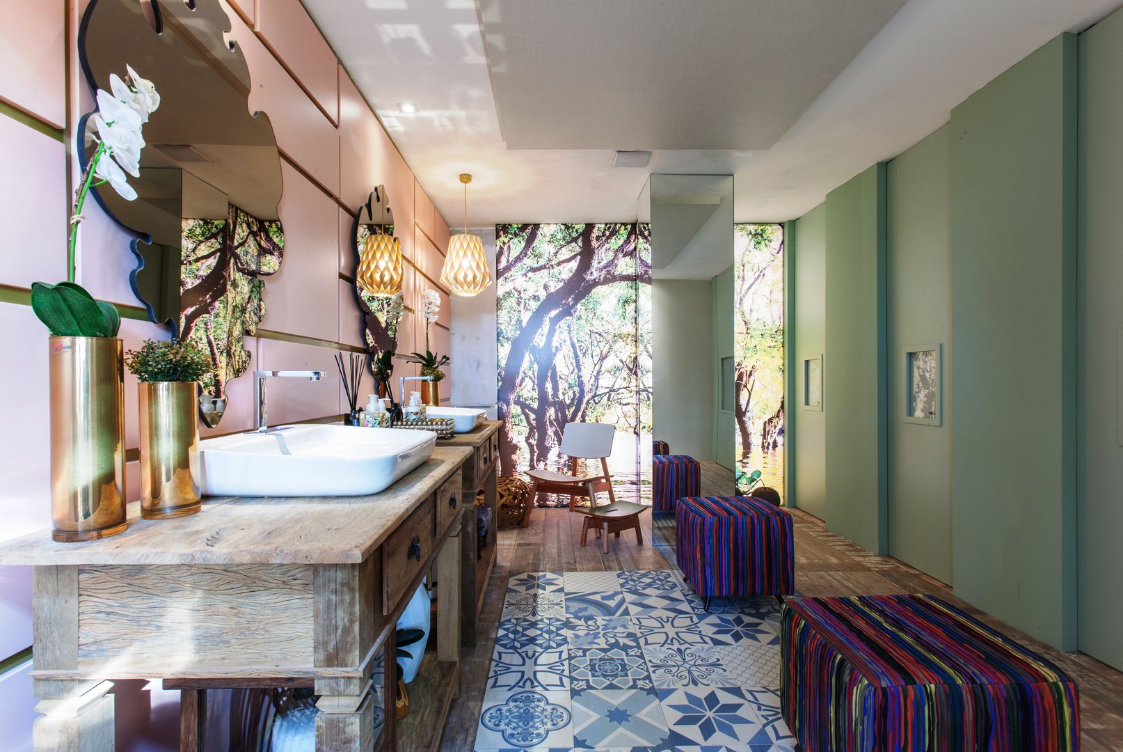 CASA COR SP 2015, Orlane Santos Arquitetura Orlane Santos Arquitetura Tropical style bathrooms