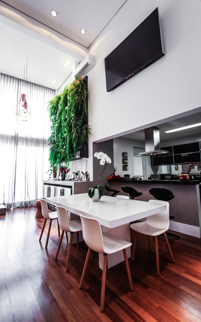 Apartamento Campo Belo, SP Estudio SP Estudio غرفة السفرة