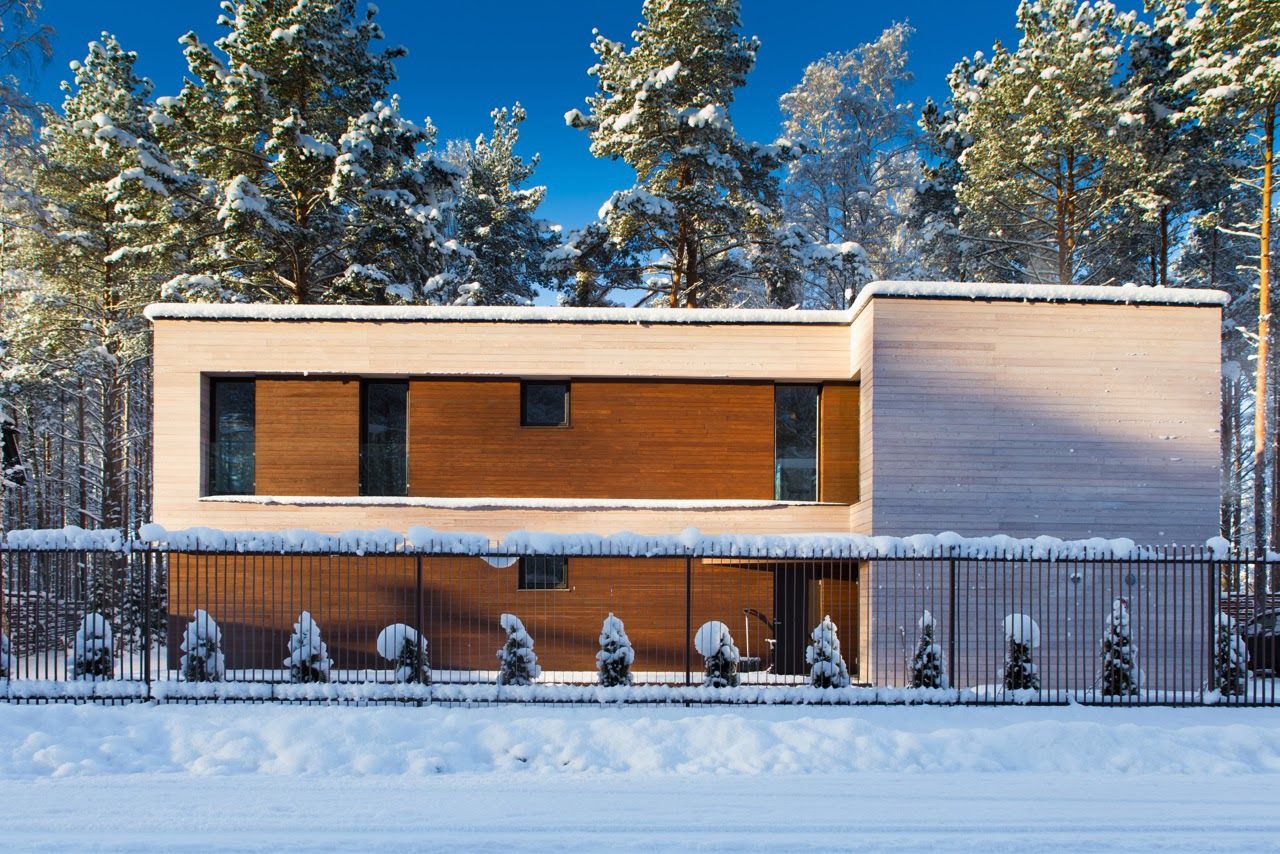 Дом в загородном поселке «Охтинский парк» ALEXANDER ZHIDKOV ARCHITECT