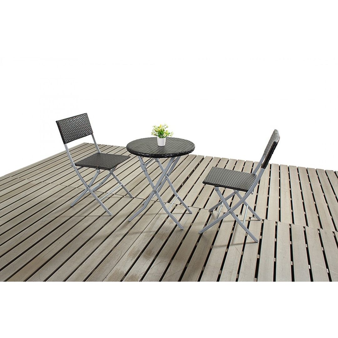 Bonsoni Bistro - Includes Two Folding Chairs and Folding Table Rattan Garden Furniture homify Jardins indutriais Mobiliário