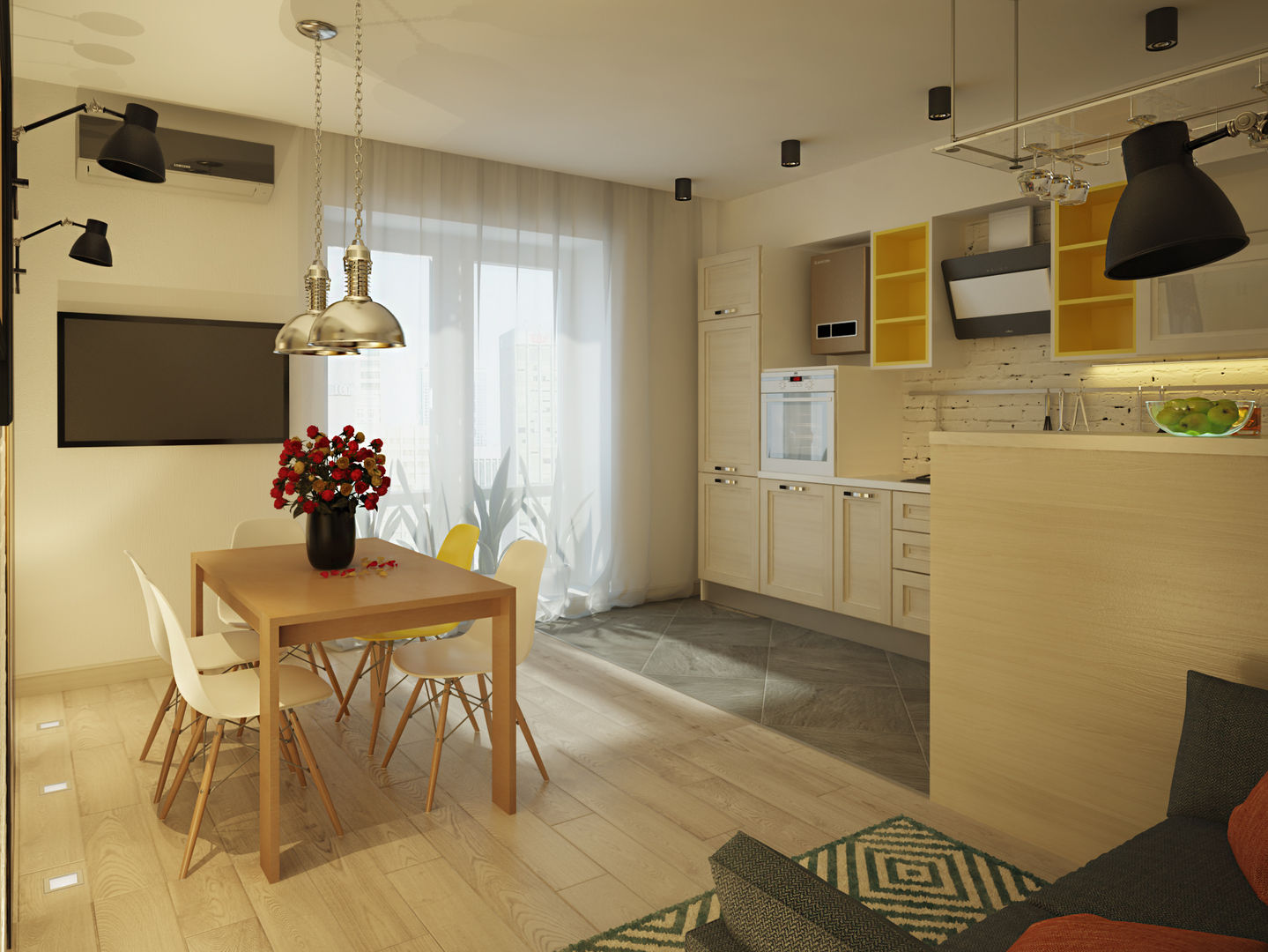 Квартира в стиле лофт, Polovets design studio Polovets design studio Cocinas industriales