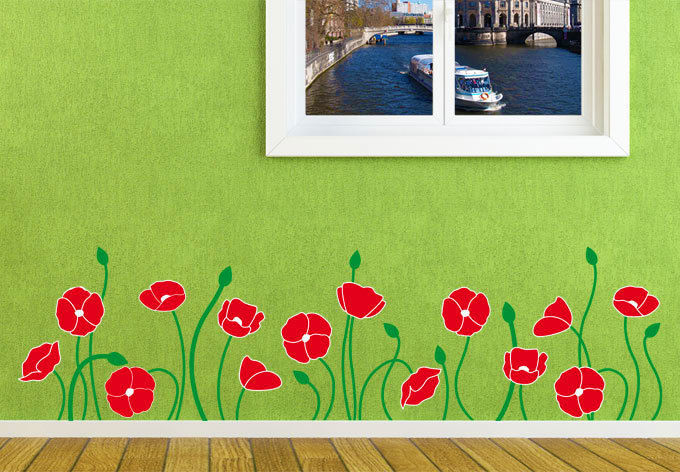 Motifs floraux , wall-art.fr wall-art.fr Стены и пол в средиземноморском стиле Настенный декор