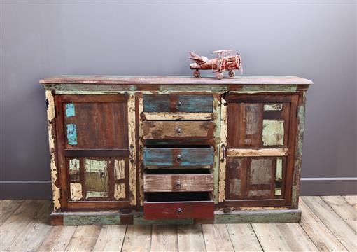 Recycled Teak Kitchen Cupboard Vintage Archive Rustic style kitchen Cabinets & shelves