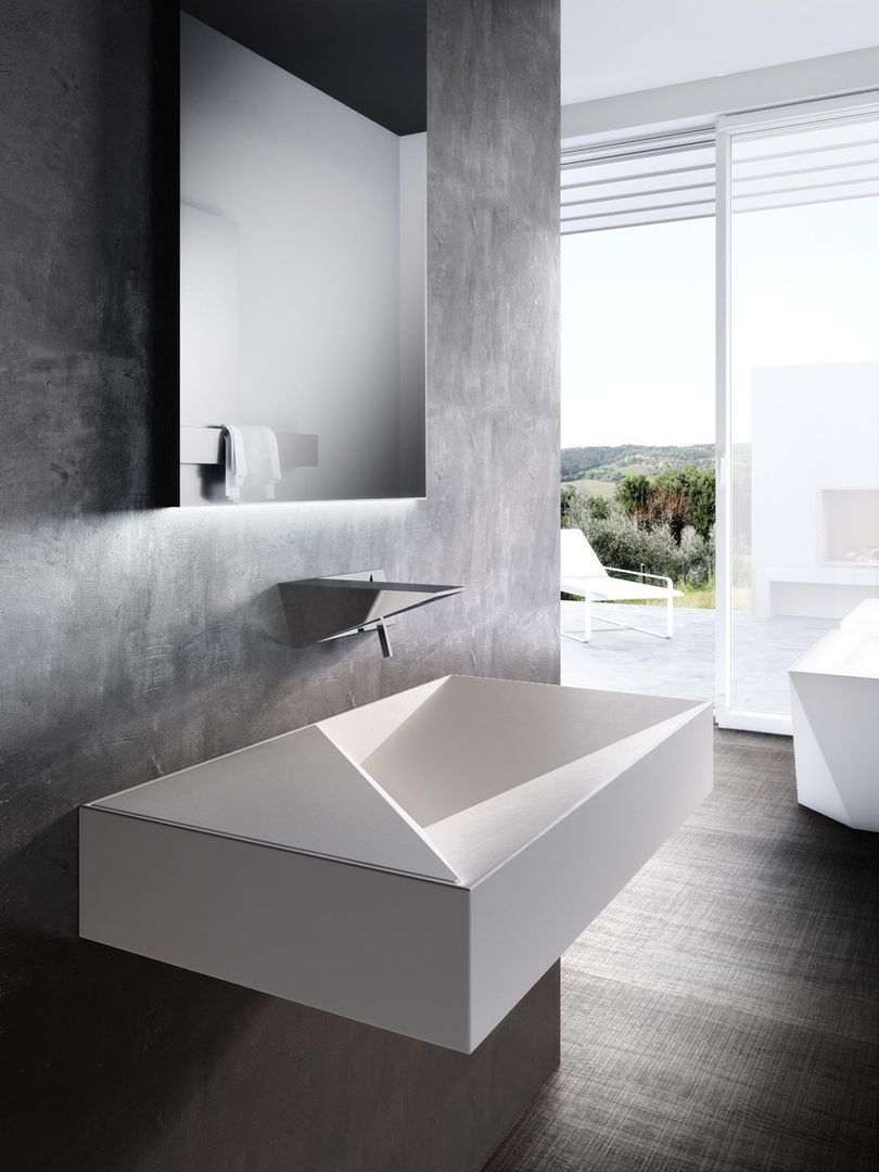 Collezione Bagno DIAMOND, Un-real Studio Associato Un-real Studio Associato 現代浴室設計點子、靈感&圖片 洗手台