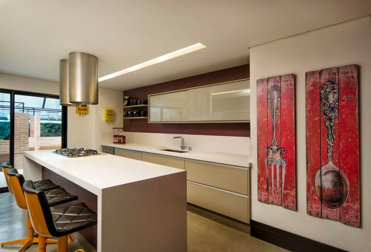 Projeto Casa Moderna - Jorge Elmor, Elmor Arquitetura Elmor Arquitetura Modern kitchen