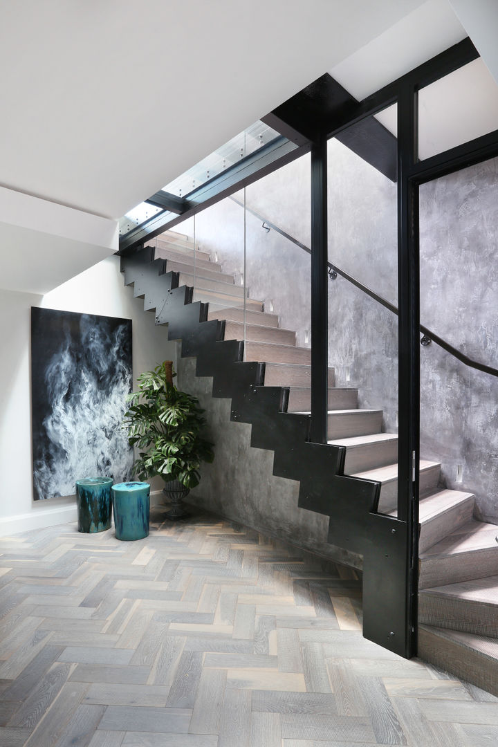 Luxury London penthouse, Alex Maguire Photography Alex Maguire Photography Pasillos, vestíbulos y escaleras de estilo moderno