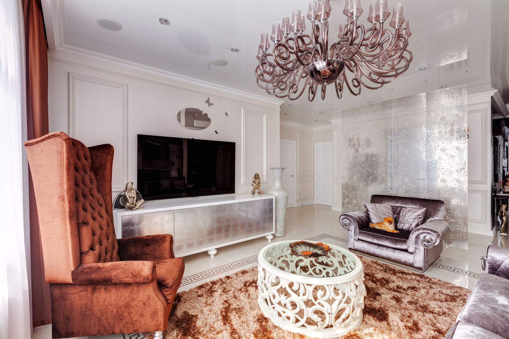 Квартира в Киеве, YOUSUPOVA YOUSUPOVA Classic style living room