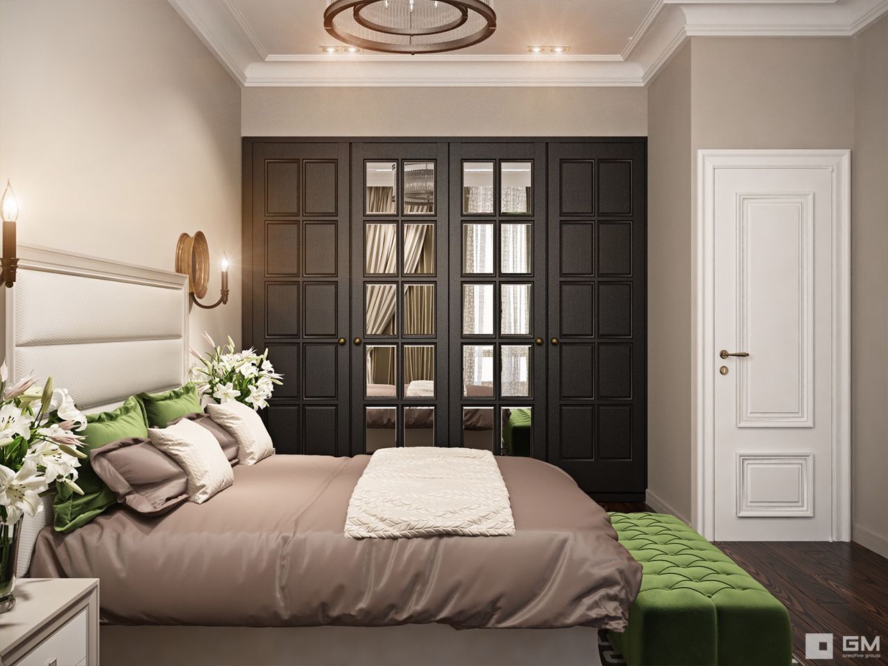 Дизайн интерьера 2-х комнатной квартиры , GM-interior GM-interior Спальня в классическом стиле