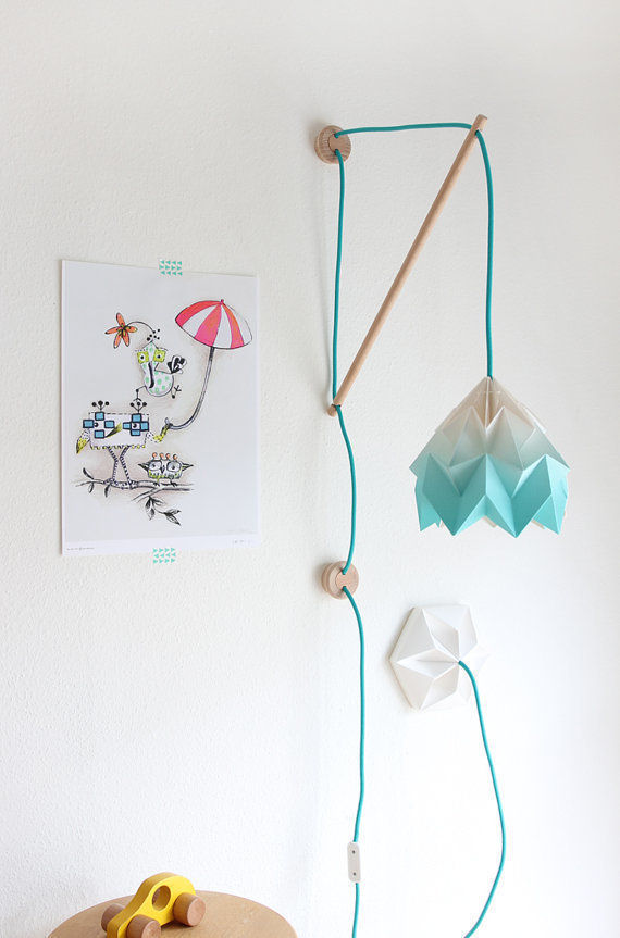 Studio Snowpuppe origami handgevouwen lampen en de nieuwe houten lampen collectie, Snowpuppe Snowpuppe Детская комнатa в скандинавском стиле Освещение