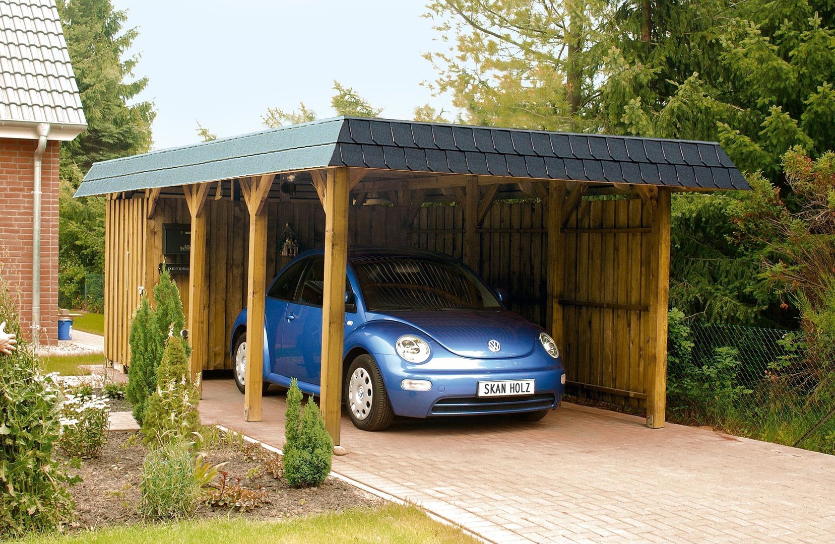 Carport Spreewald homify Moderne garage Garages/schuren