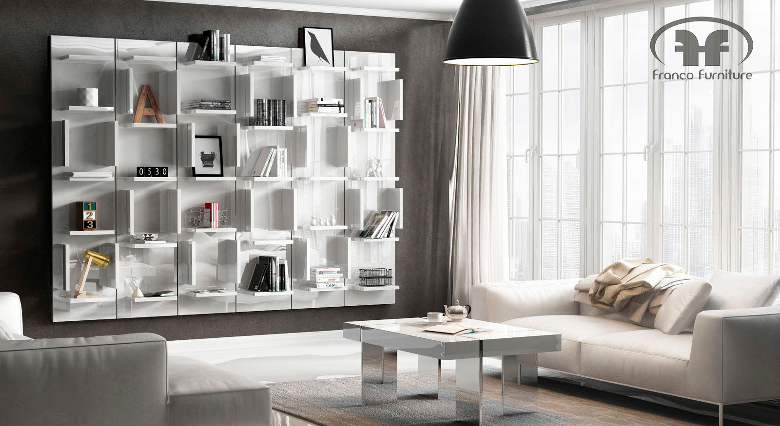 homify Modern living room Shelves