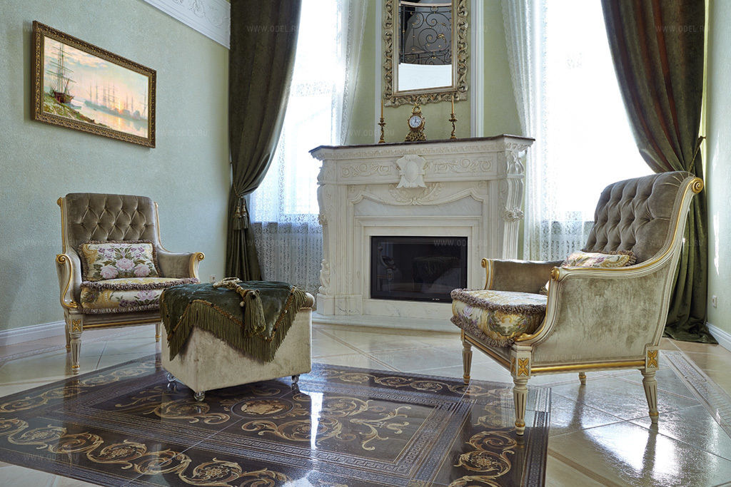 Дом на Новорижском шоссе, ODEL ODEL Classic style living room Marble