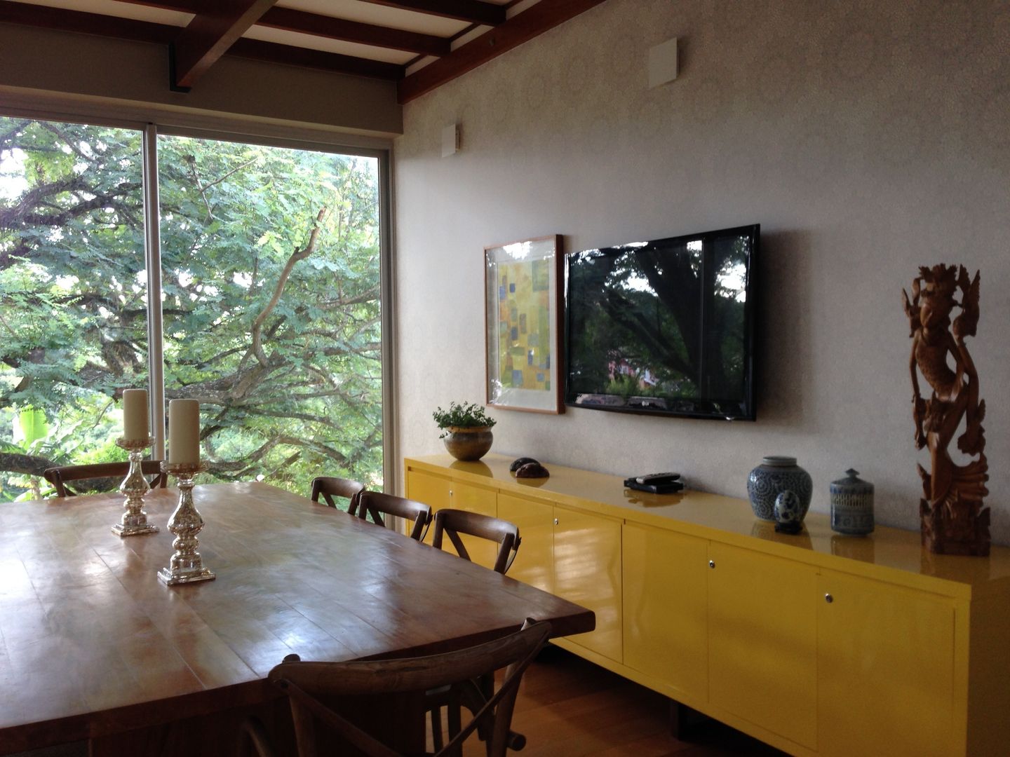 Casa Candelária, Carla Pagotto Arquitetura e Design Interiores Carla Pagotto Arquitetura e Design Interiores Tropical style dining room