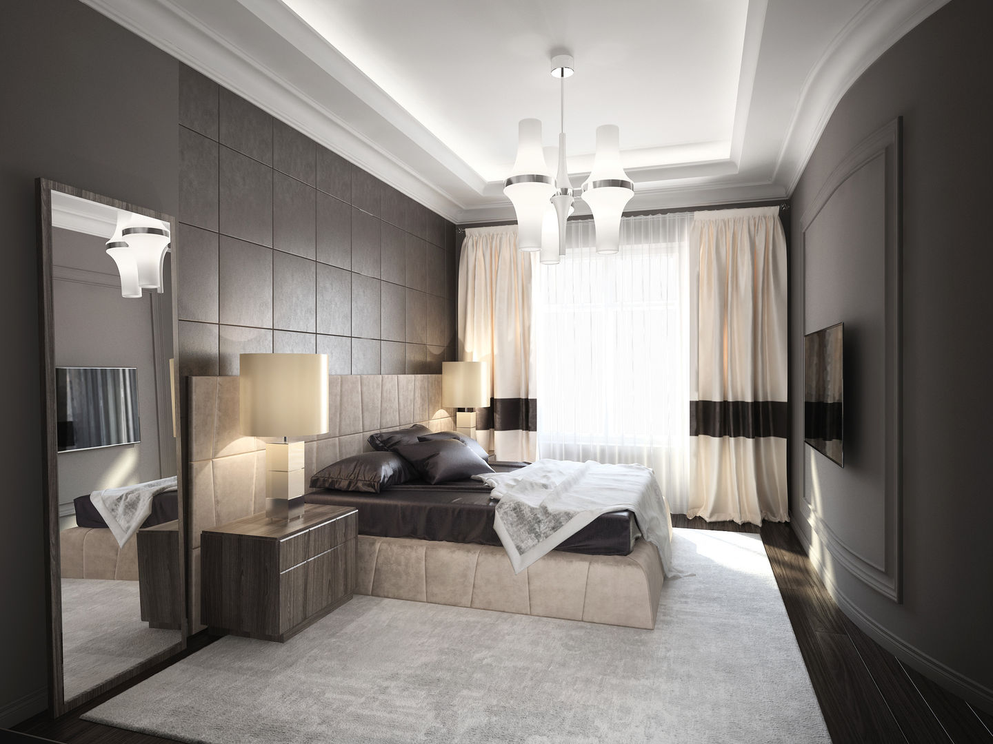 Dark Bedrooms, DenisBu DenisBu Modern style bedroom