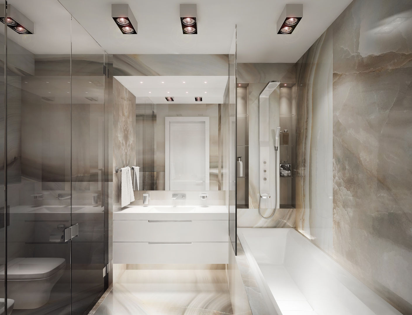 Contemporary bathroom, DenisBu DenisBu 미니멀리스트 욕실