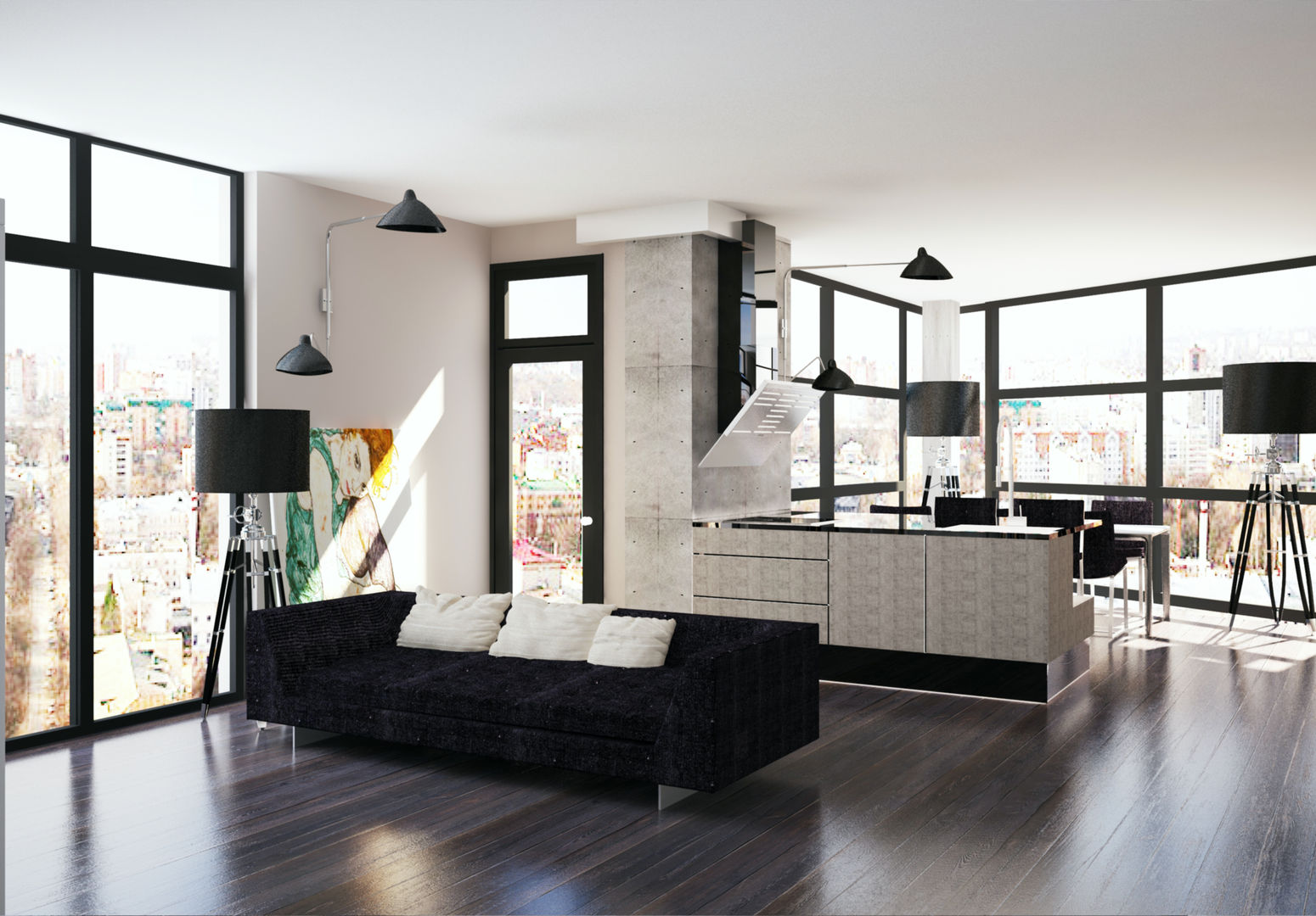 Loft, APRIL DESIGN APRIL DESIGN مطبخ