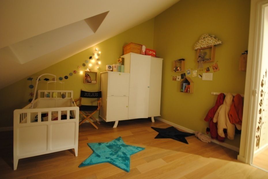 RÉHABILITATION DE DEUX LOGEMENTS DUPLEX, Architecture 3j Architecture 3j Dormitorios infantiles modernos