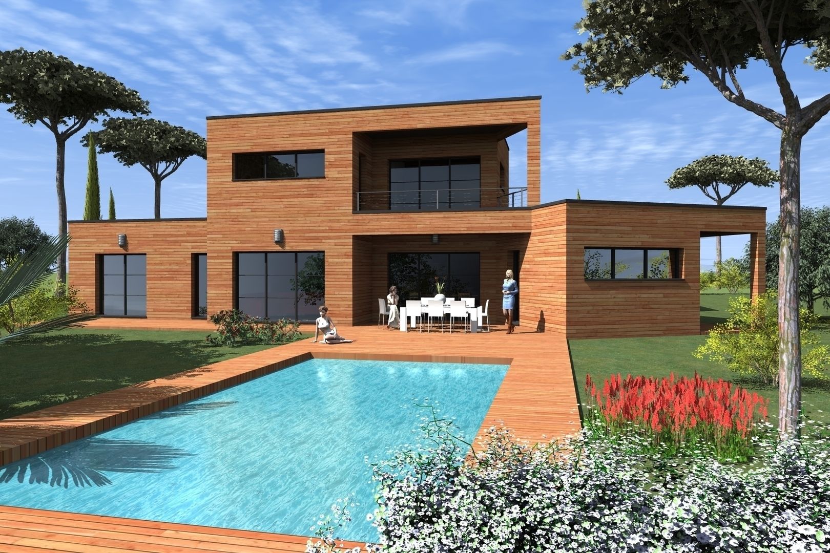 Plan DAKOTA : villa contemporaine, Construire Online Construire Online Дома в стиле модерн