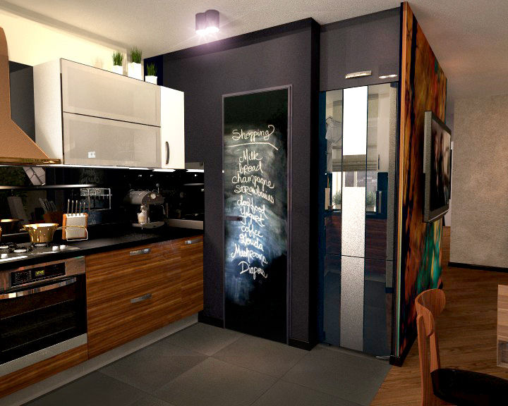 Тайная дверь, Inna Katyrina & "A-LITTLE-GREEN" studio interiors Inna Katyrina & 'A-LITTLE-GREEN' studio interiors Cozinhas escandinavas