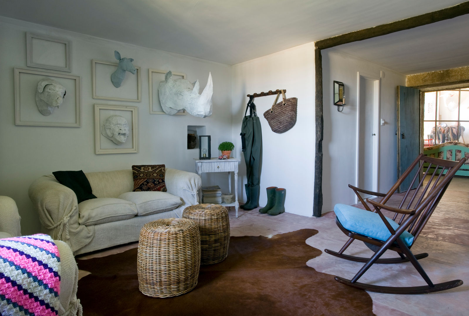 Casa de campo en Galicia Oito Interiores Salas modernas