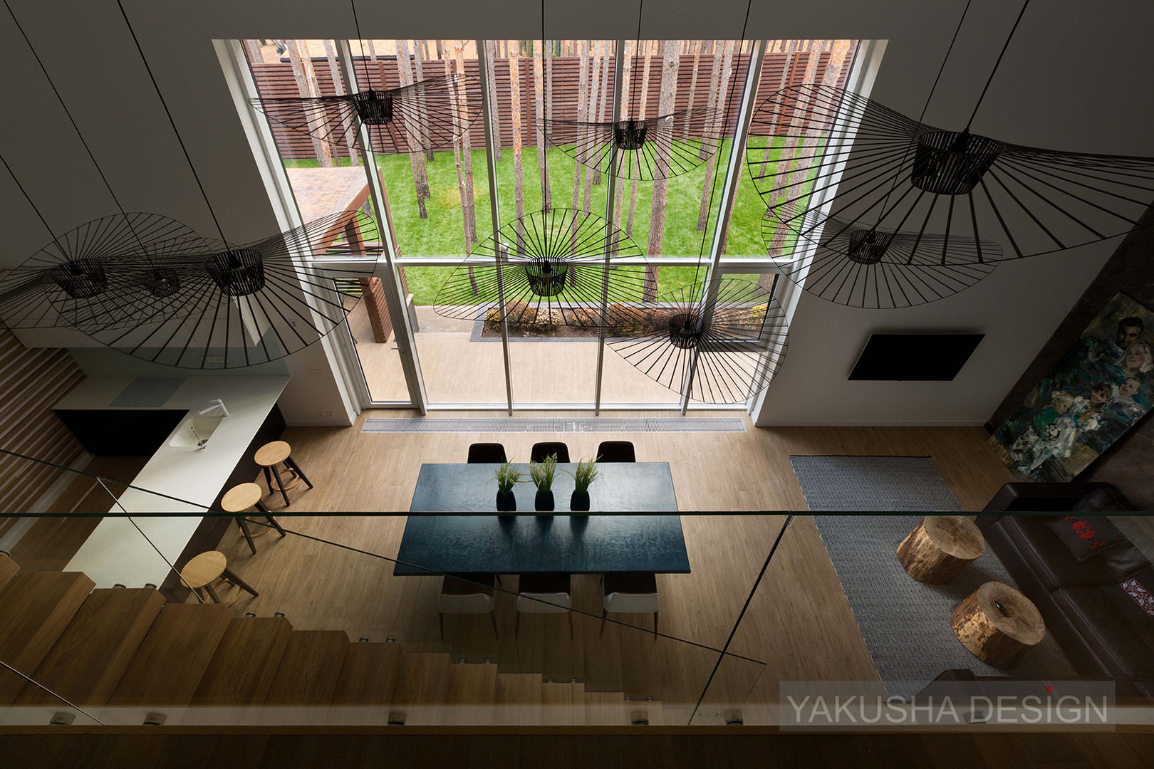 дом-куб, Yakusha Design Yakusha Design Minimalistische Wohnzimmer